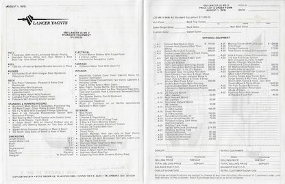 Lancer 25 Mark V Specification Brochure