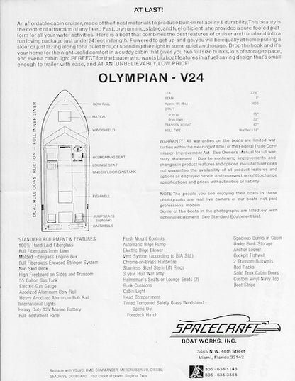 Spacecraft Olympian V24 Brochure
