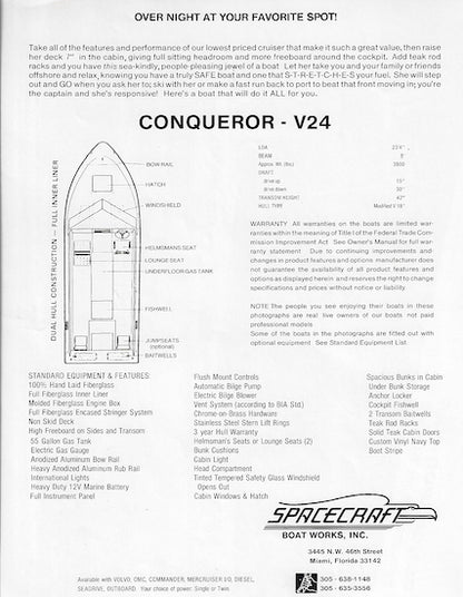 Spacecraft Conqueror V24 Brochure