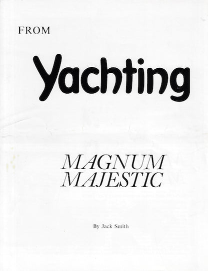 Magnum 63 Yachting Magazine Reprint Brochure