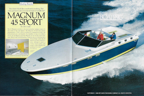 Magnum 45 Sport Boating Magazine Reprint Brochure