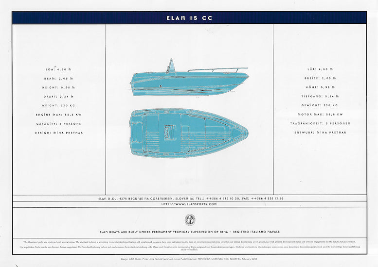 Elan 15 CC Brochure