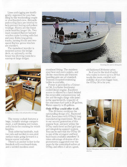 O'Day 30 Brochure