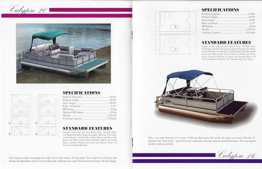 Madsen 1990s Pontoon Brochure