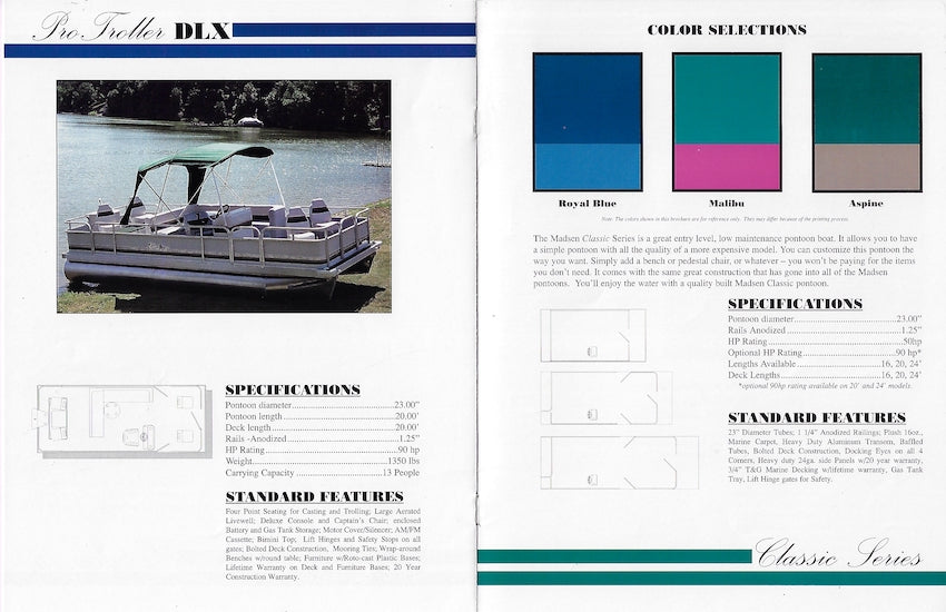 Madsen 1990s Pontoon Brochure