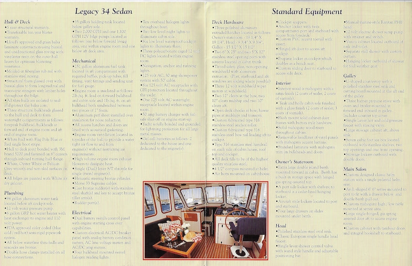 Freedom Legacy 34 Sedan Brochure Package