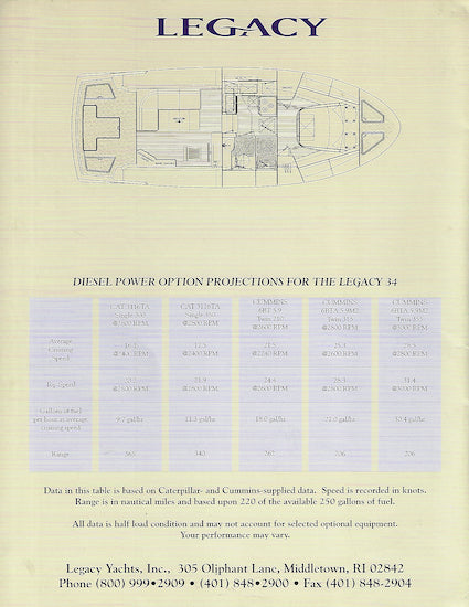 Freedom Legacy 34 Sedan Brochure Package