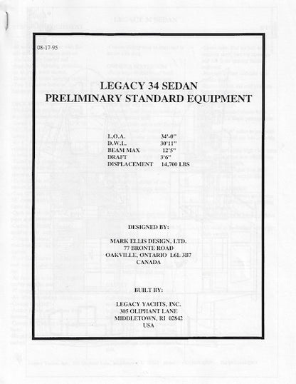 Freedom Legacy 34 Sedan Brochure Package