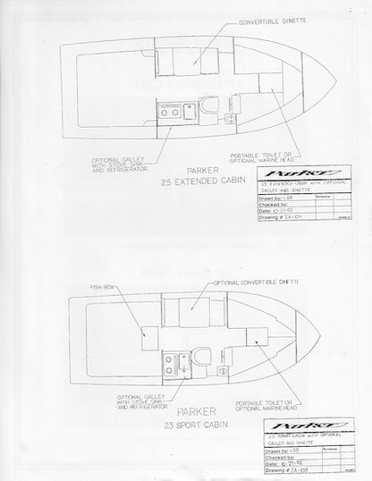 Parker 25 Extended Cabin  23 Sport Cabin Brochure
