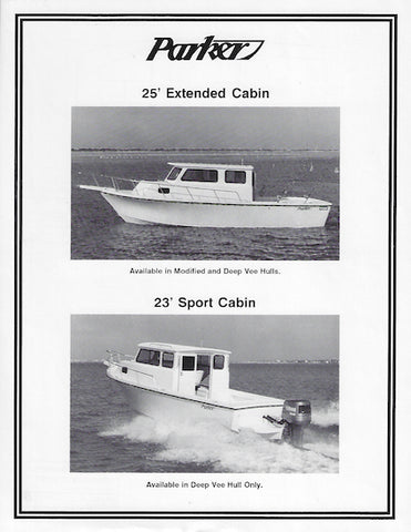 Parker 25 Extended Cabin  23 Sport Cabin Brochure