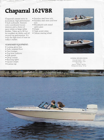 Chaparral 162VBR Mercury Performance Report Brochure