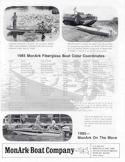 Monark 1985 Dealer Brochure