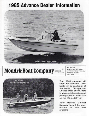 Monark 1985 Dealer Brochure