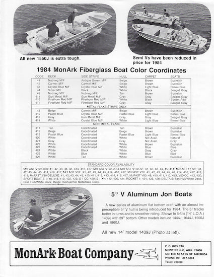 Monark 1984 Dealer Brochure