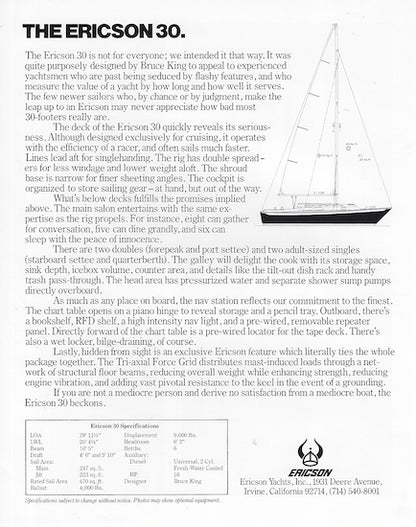 Ericson 30 Brochure