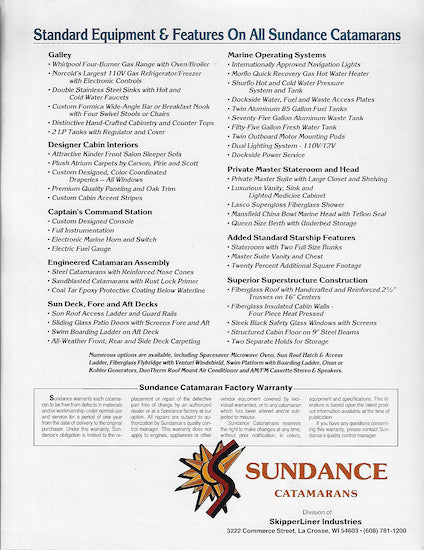 Sundance Catamarans Brochure