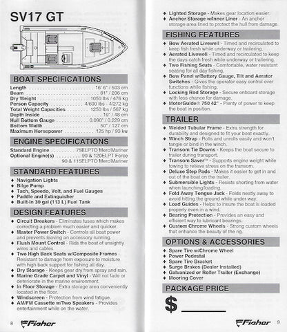 Fisher 1994 Dealer Salesbook Brochure