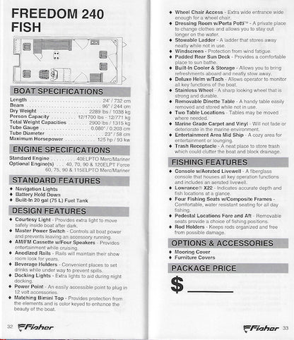 Fisher 1994 Dealer Salesbook Brochure