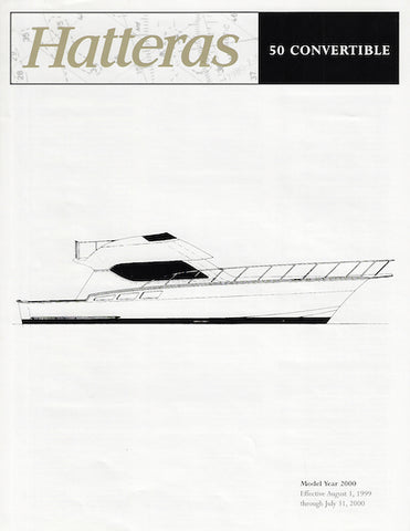 Hatteras 50 Convertible Specification Brochure
