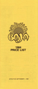Baja 1984 Price List
