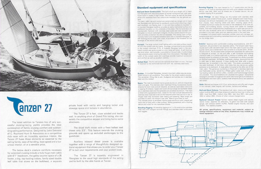 Tanzer 27 (PY26) Brochure