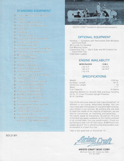 Aristo 19 (Nineteen) Brochure