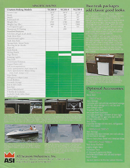 Citation 20 & 23 Fishing Brochure