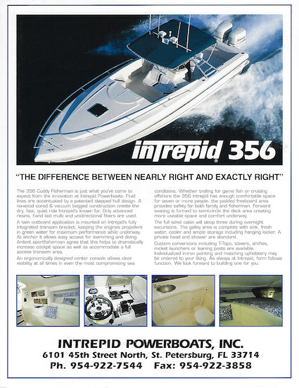 Intrepid 356 Cuddy Brochure