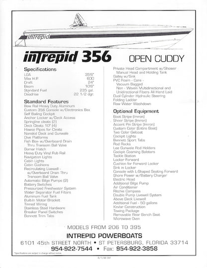 Intrepid 356 Cuddy Brochure