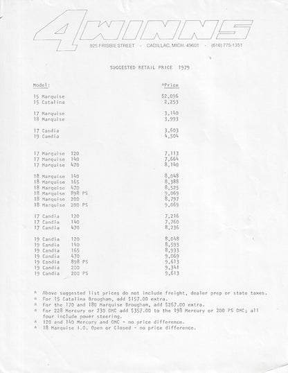 Four Winns 1979 Brochure