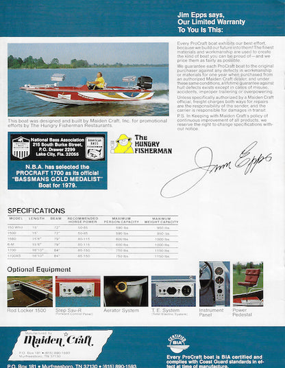 Procraft 1979 Brochure