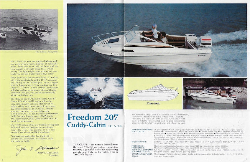 Yar-Craft 1980 Brochure