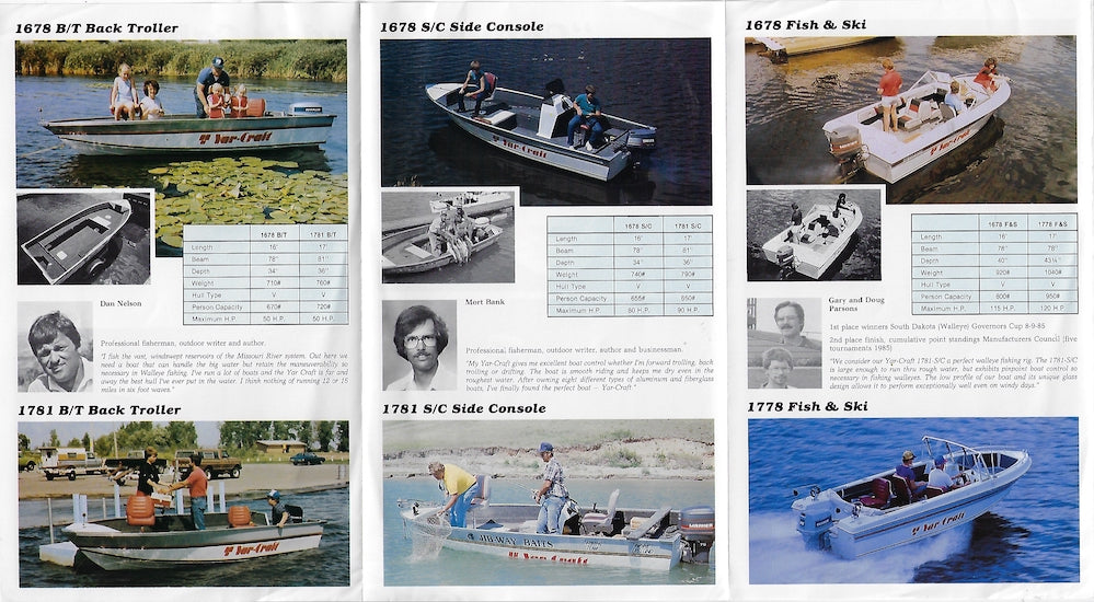 Yar-Craft 1986 Brochure