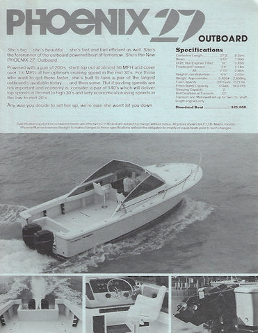 Phoenix 27 Outboard Brochure