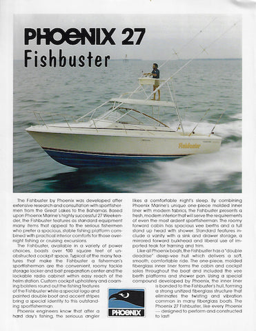 Phoenix 27 Fishbuster Brochure