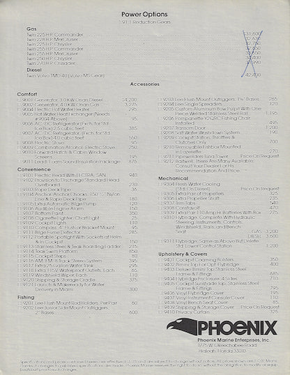 Phoenix 29 Hardtop Specification Brochure