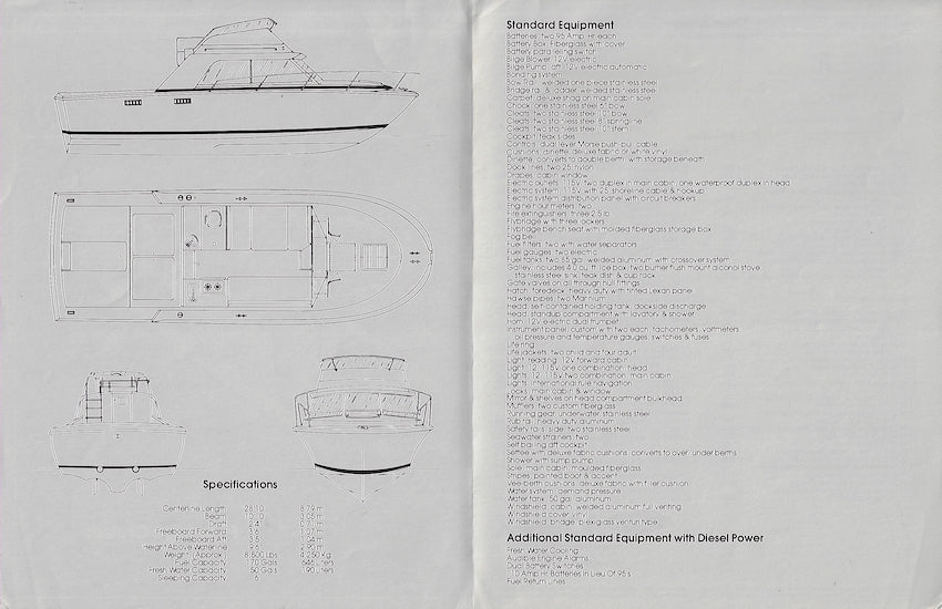 Phoenix 29 Flybridge Cruiser Specification Brochure
