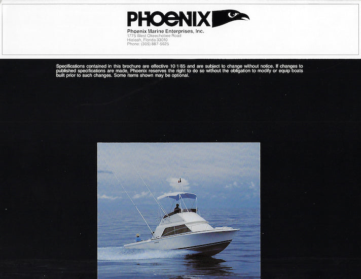 【中古本】THE PHOENIX OF THE SEAS Phoenix 29 Brochure – SailInfo I boatbrochure.com