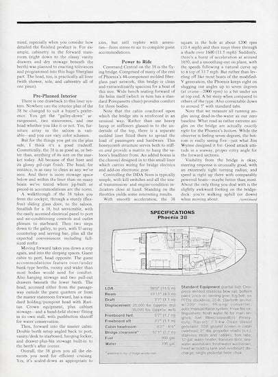 Phoenix 38 Boating Magazine Reprint Brochure
