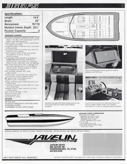 Javelin 366FS Brochure