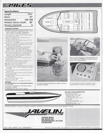 Javelin 396FS Brochure