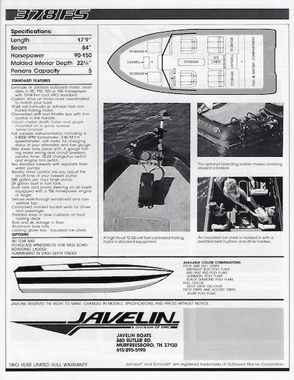 Javelin 378FS Brochure