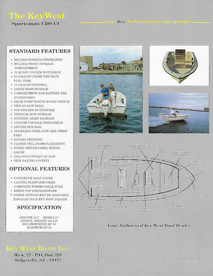 Key West Sportsman 1500 Center Console  Brochure