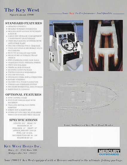 Key West Sportsman 1900 Center Console  Brochure