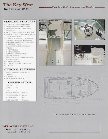 Key West 1900 Dual Console  Brochure
