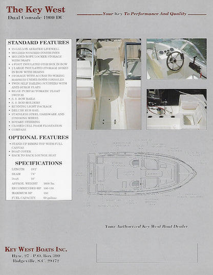 Key West 1900 Dual Console  Brochure