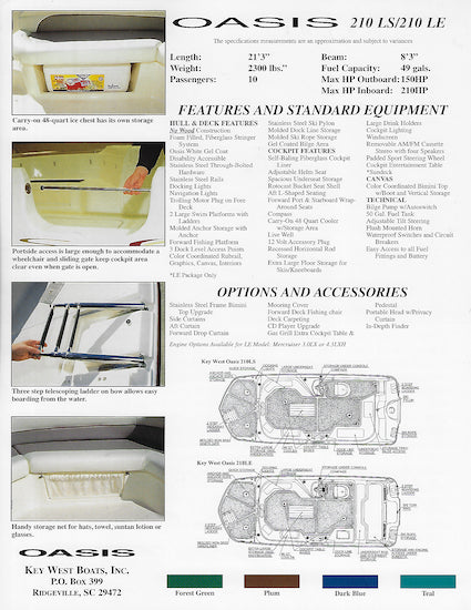 Key West Oasis 210LS / LE  Brochure