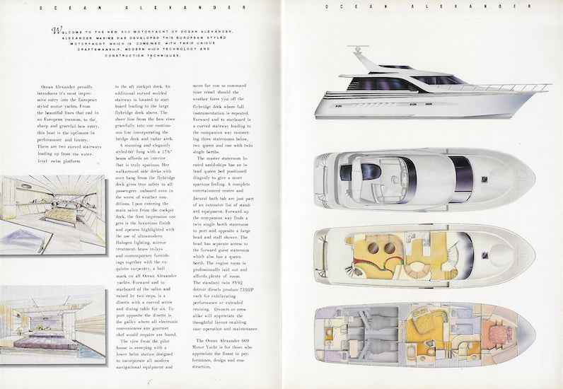 Ocean Alexander 600 Motoryacht Launch Brochure