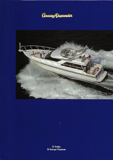 Ocean Alexander 51 Sedan / 53 Europe Transom Brochure