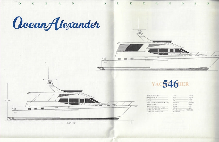 Ocean Alexander 546 Yachtfisher Specification Brochure – SailInfo